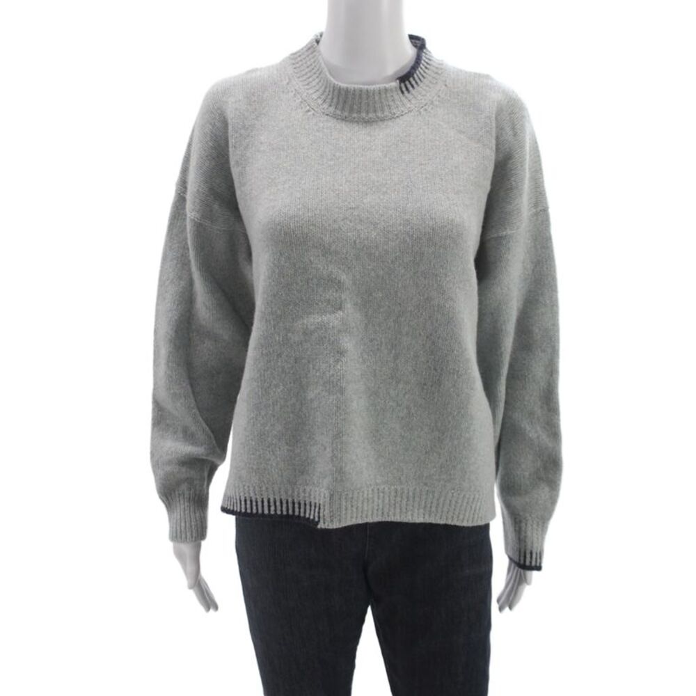 Fisherman Out of Ireland Unisex Gray Merino Wool Crewneck Pullover Size L